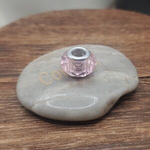 Crystal pink cotton candy‎ faceted charm